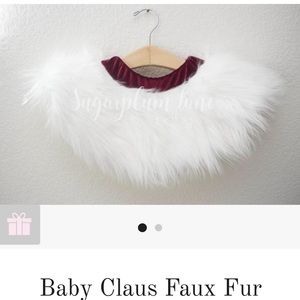 Baby Claus faux fur skirt for babies and toddler